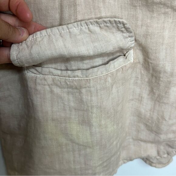 Bella Dahl Longline Linen Blazer Jacket Tan Size Large - Picture 7 of 13